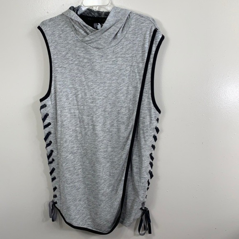 Champs Sports Grey Sleeveless Hoodie Women's top XL